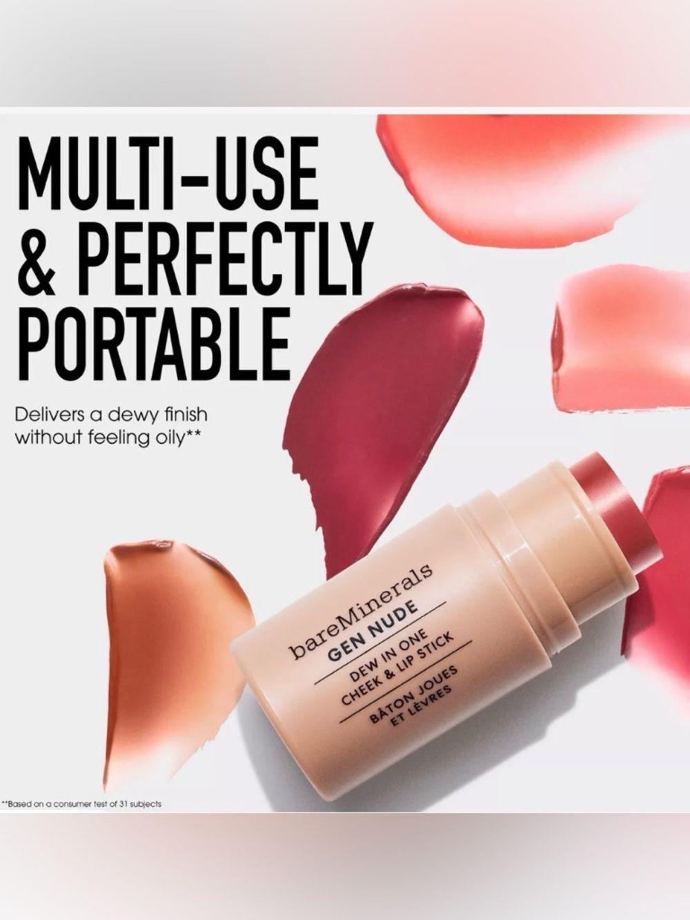 bareMinerals GEN NUDE Dew in One Cheek & Lip Stick Color: Brick It On - Picture 7 of 11